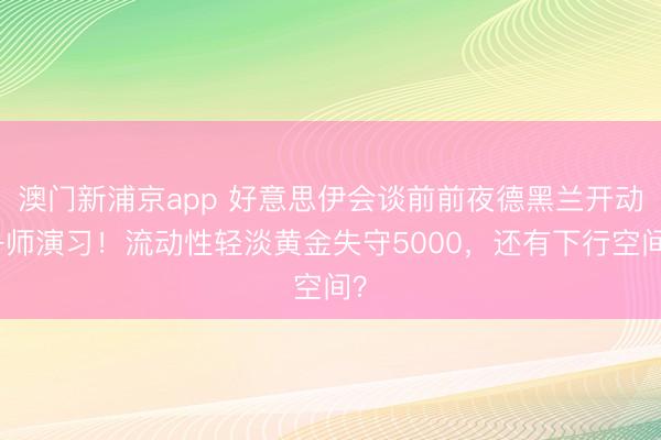 澳门新浦京app 好意思伊会谈前前夜德黑兰开动舟师演习！流动性轻淡黄金失守5000，还有下行空间？