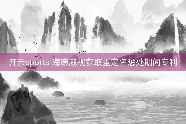 开云sports 海康威视获取重定名惩处期间专利