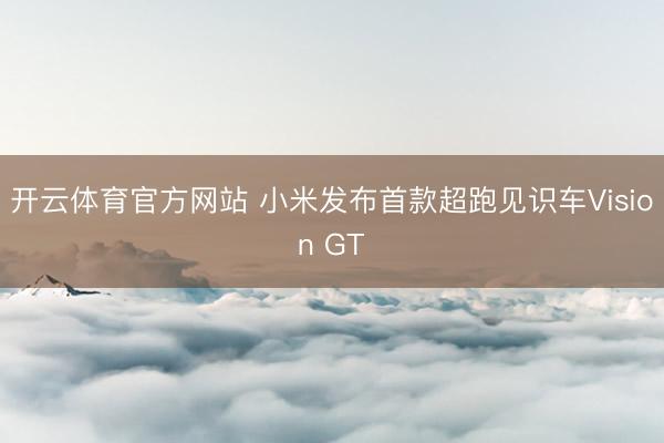 开云体育官方网站 小米发布首款超跑见识车Vision GT